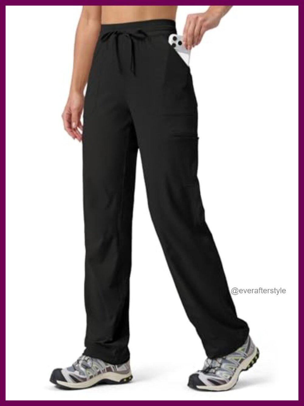 Hiking Pants Quick Dry Lightweight Cargo Pockets UPF 50 Water-Resistant
